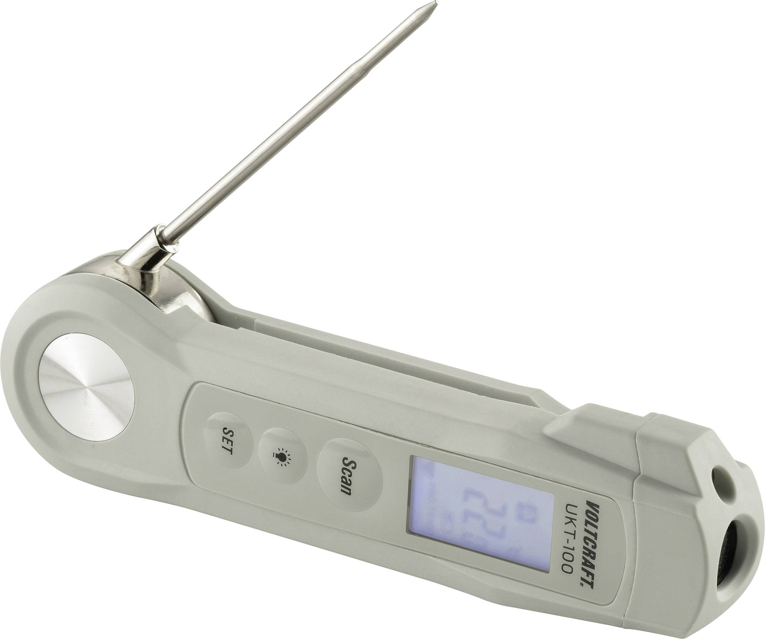 VOLTCRAFT UKT-100 Probe thermometer Temperature reading range -40 up to 280 °C LED torch, Non-contact IR reading, IP65