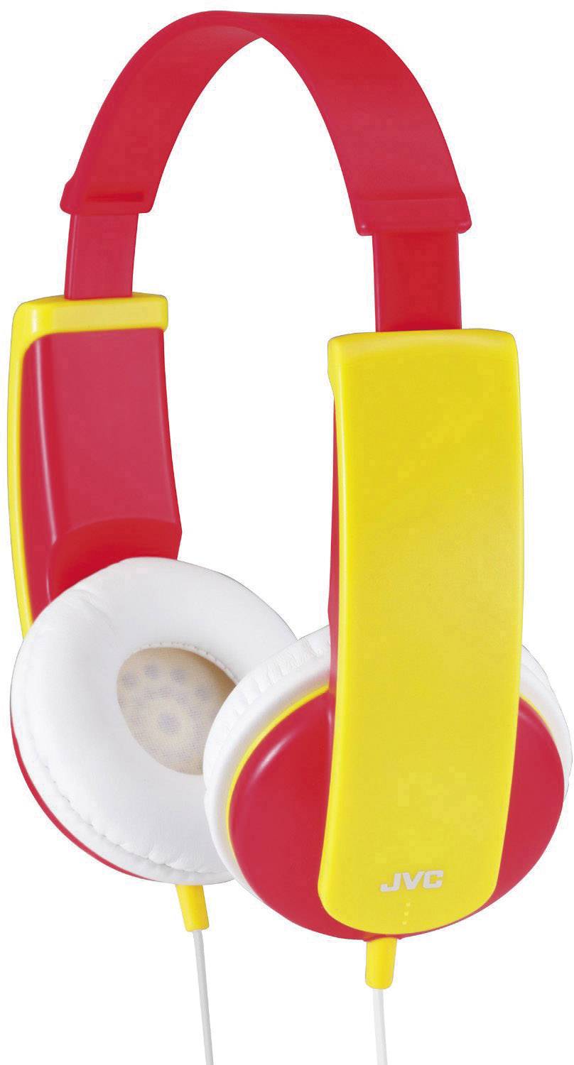 JVC HA-KD5-R-E Children On-ear headphones Corded (1075100) Red, Yellow Volume limiter, Light-weight headband