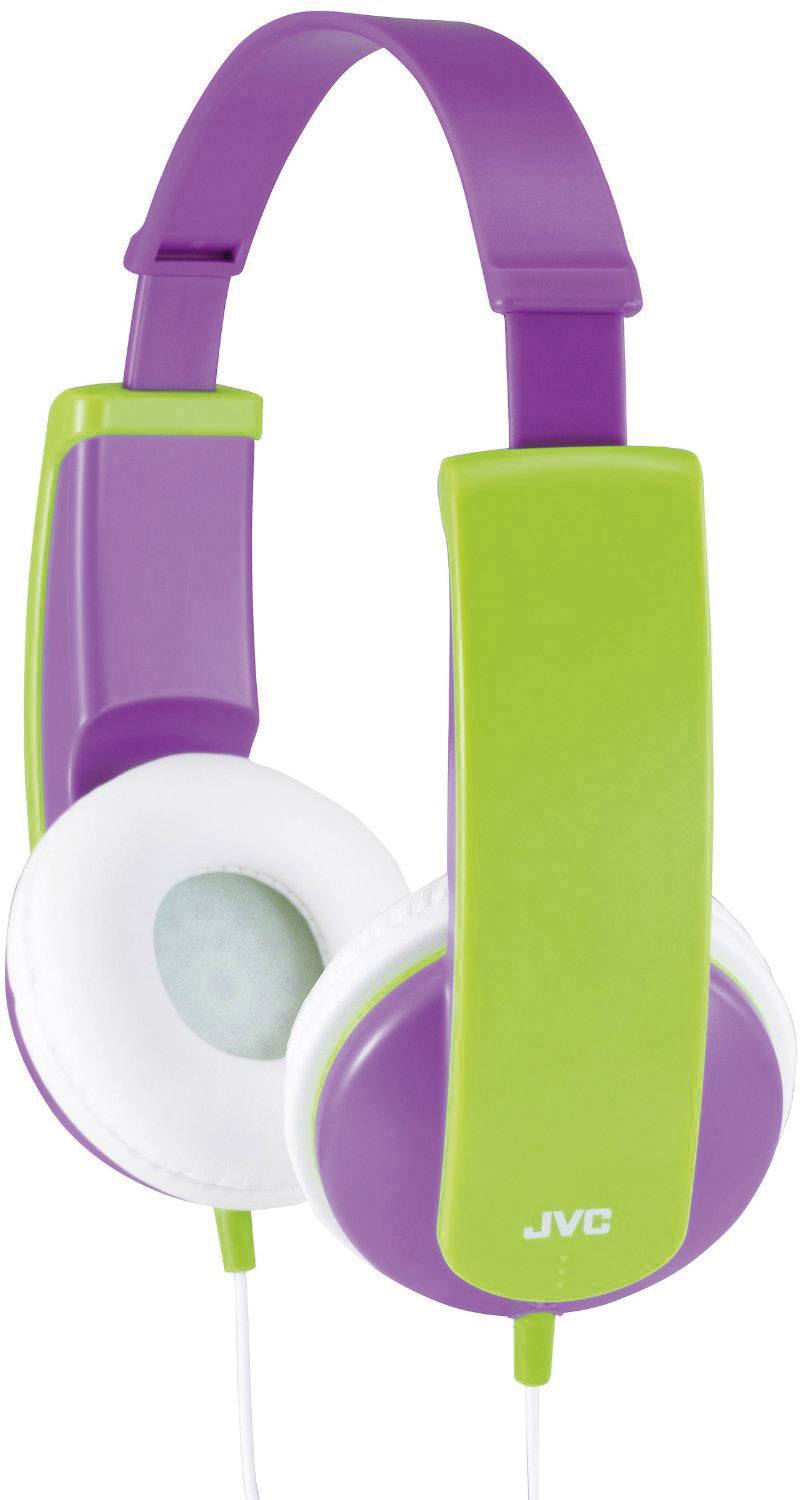 JVC HA-KD5-V-E Children On-ear headphones Corded (1075100) Purple, Green Volume limiter, Light-weight headband
