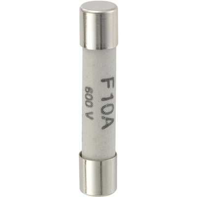 VOLTCRAFT 123422  Spare fuse (Ø x L) 6.3 mm x 32 mm 10 A 600 V Quick response -F- Content 1 pc(s) 