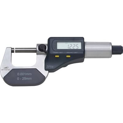 HELIOS PREISSER Helios Preisser 0912503 Micrometer  + LCD 50 - 75 mm Reading: 0.001 mm DIN 863-1