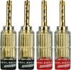 Oehlbach 3021 Audio jack Plug, straight Red, Black 4 pc(s) Piece