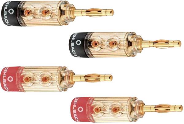 Oehlbach 3030 Audio jack Plug, straight Gold, Red, Black 4 pc(s) Piece