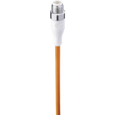 A white plug with an orange cable for industrial applications.