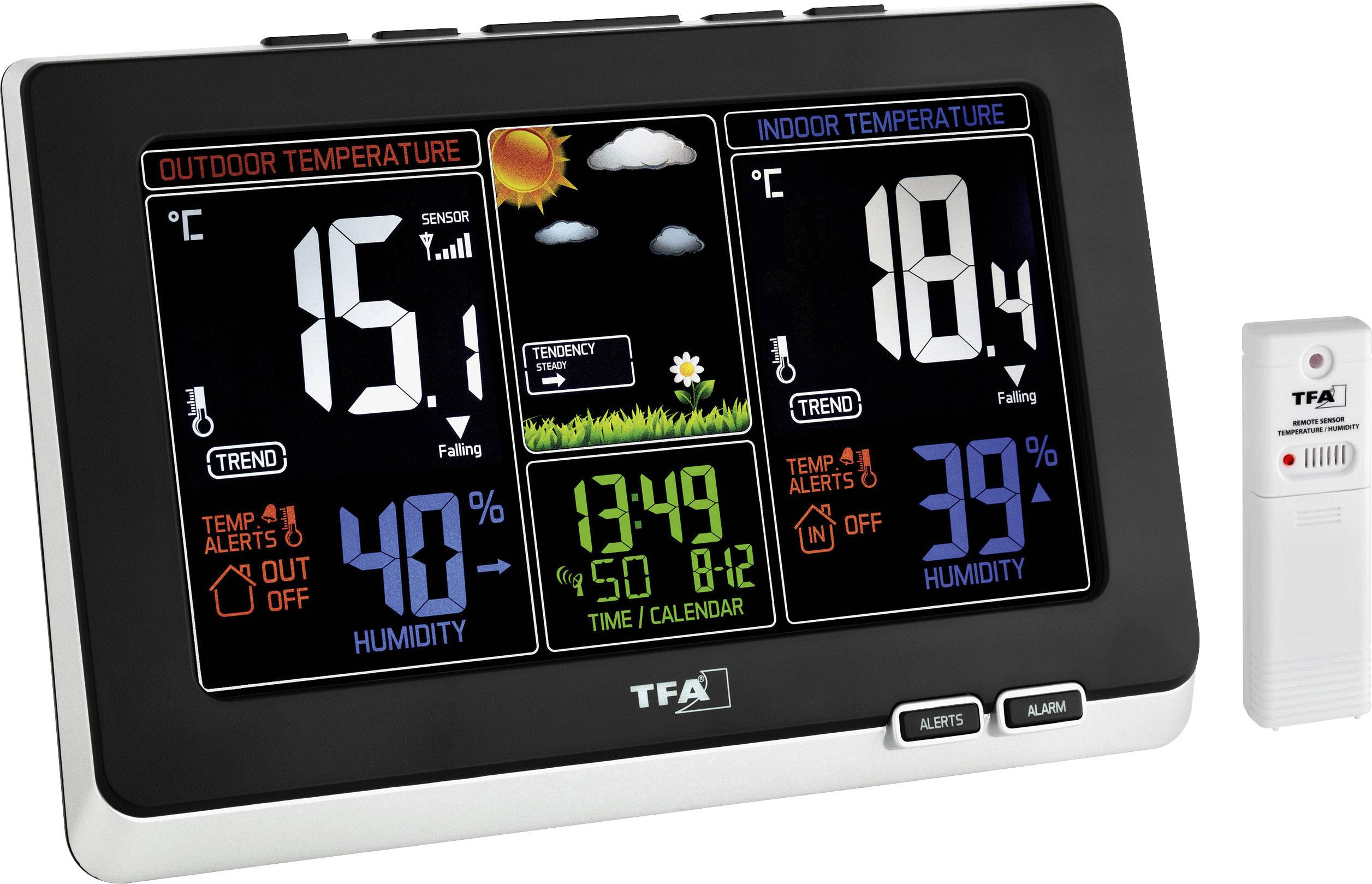 TFA Dostmann Spring 35.1129.01 Wireless digital weather station Forecasts for 6 to 12 hours Max. number of sensors 1