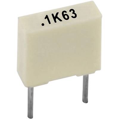 Capacitor labelled '.1K63', two connections at the bottom, rectangular shape.