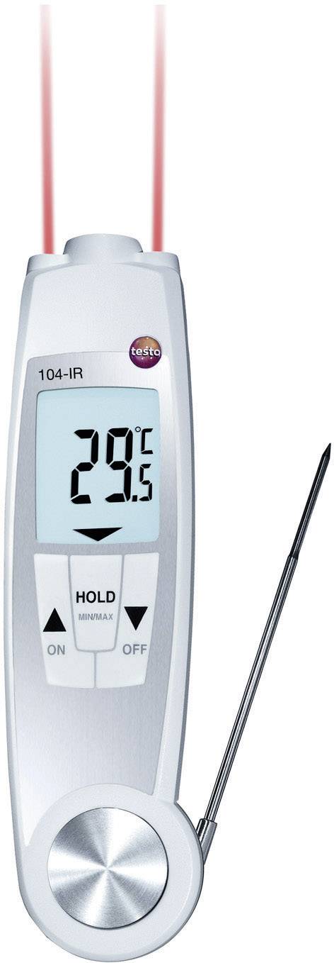 testo 104-IR Probe thermometer (HACCP) Temperature reading range -50 up to 250 °C Sensor type NTC Complies with HACCP standards, Non-contact IR reading