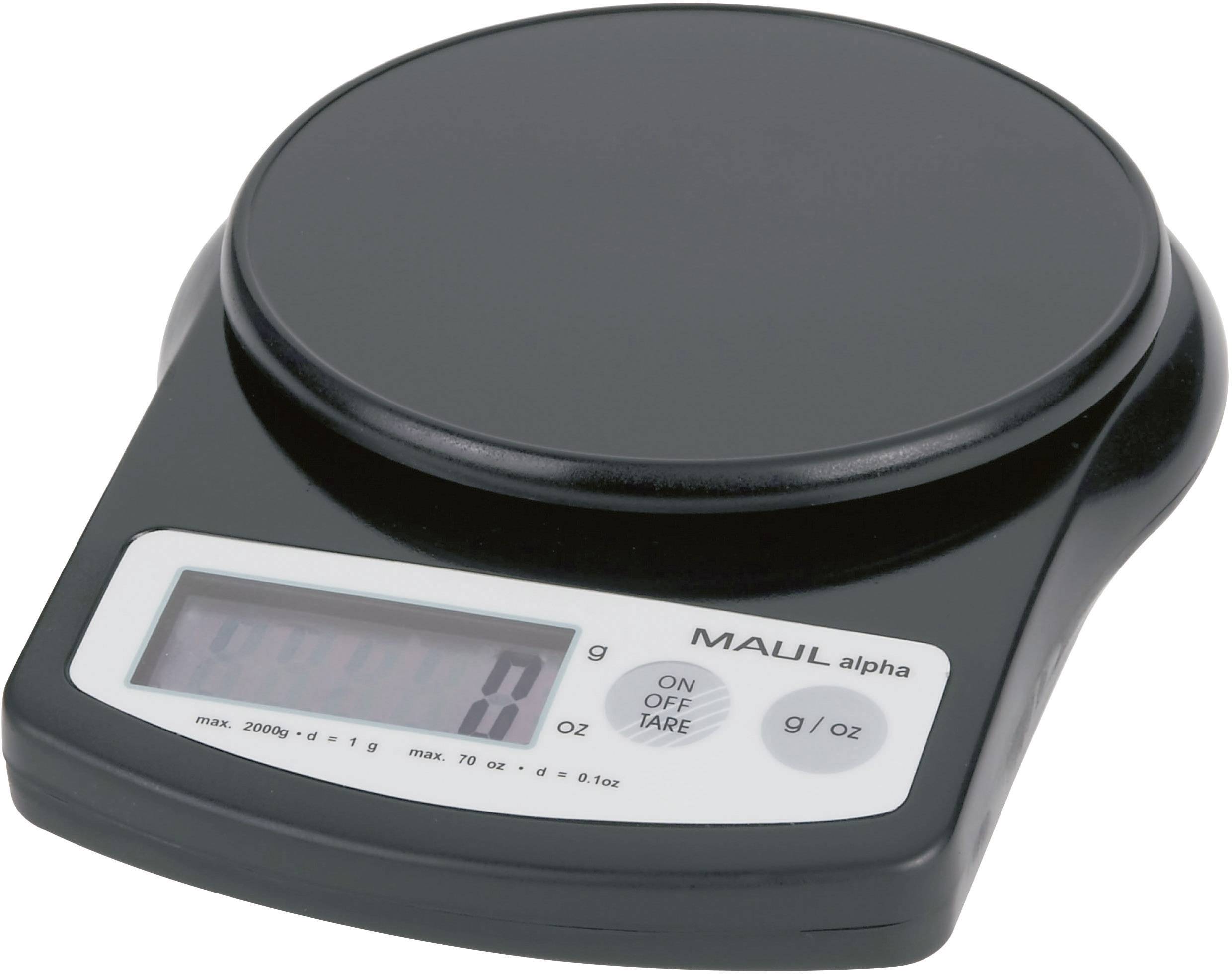 Maul MAULalpha 2000G Letter scales Weight range 2 kg Readability 1 g battery-powered Black