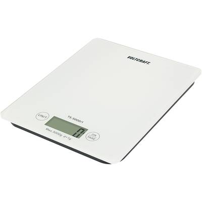 VOLTCRAFT TS-5000/1 TS-5000/1 Letter scales  Weight range 5 kg Readability 1 g battery-powered White