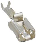 Female spade connector, positive lock