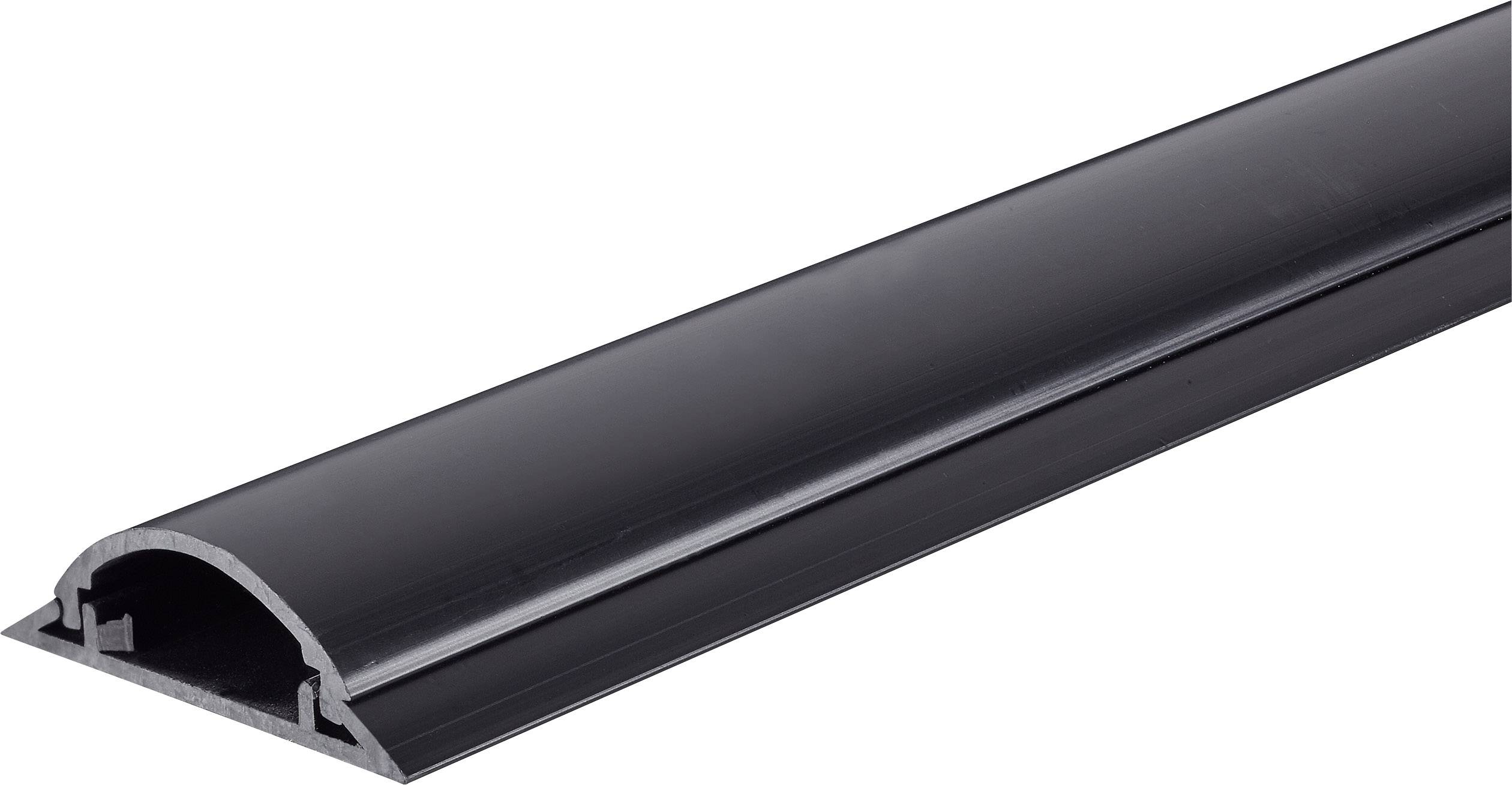 TRU COMPONENTS Cable bridge 1571661 PVC Black No. of channels: 1 1000 mm Content: 1 m