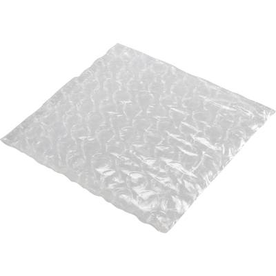 Bubble wrap, square sheet, transparent. Commonly used to protect items during packaging and shipping.