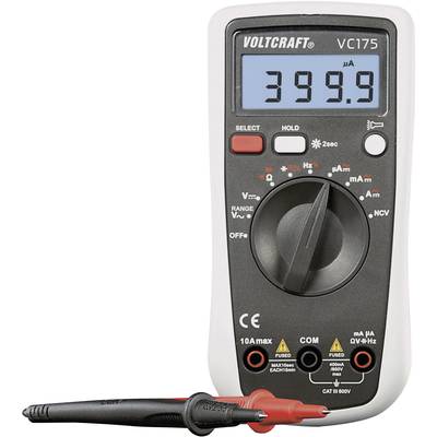 VOLTCRAFT VC175 Handheld multimeter Calibrated to (ISO standards) Digital  CAT III 600 V Display (counts): 4000