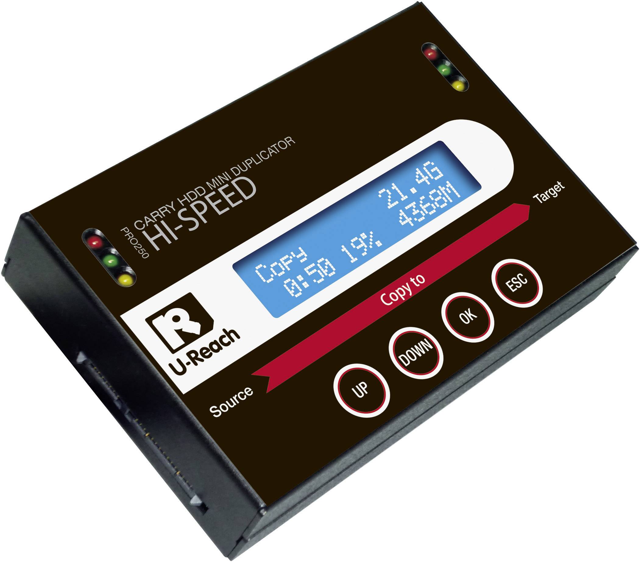 Renkforce PRO250 1x HDD copy station SATA incl. eraser function, portable