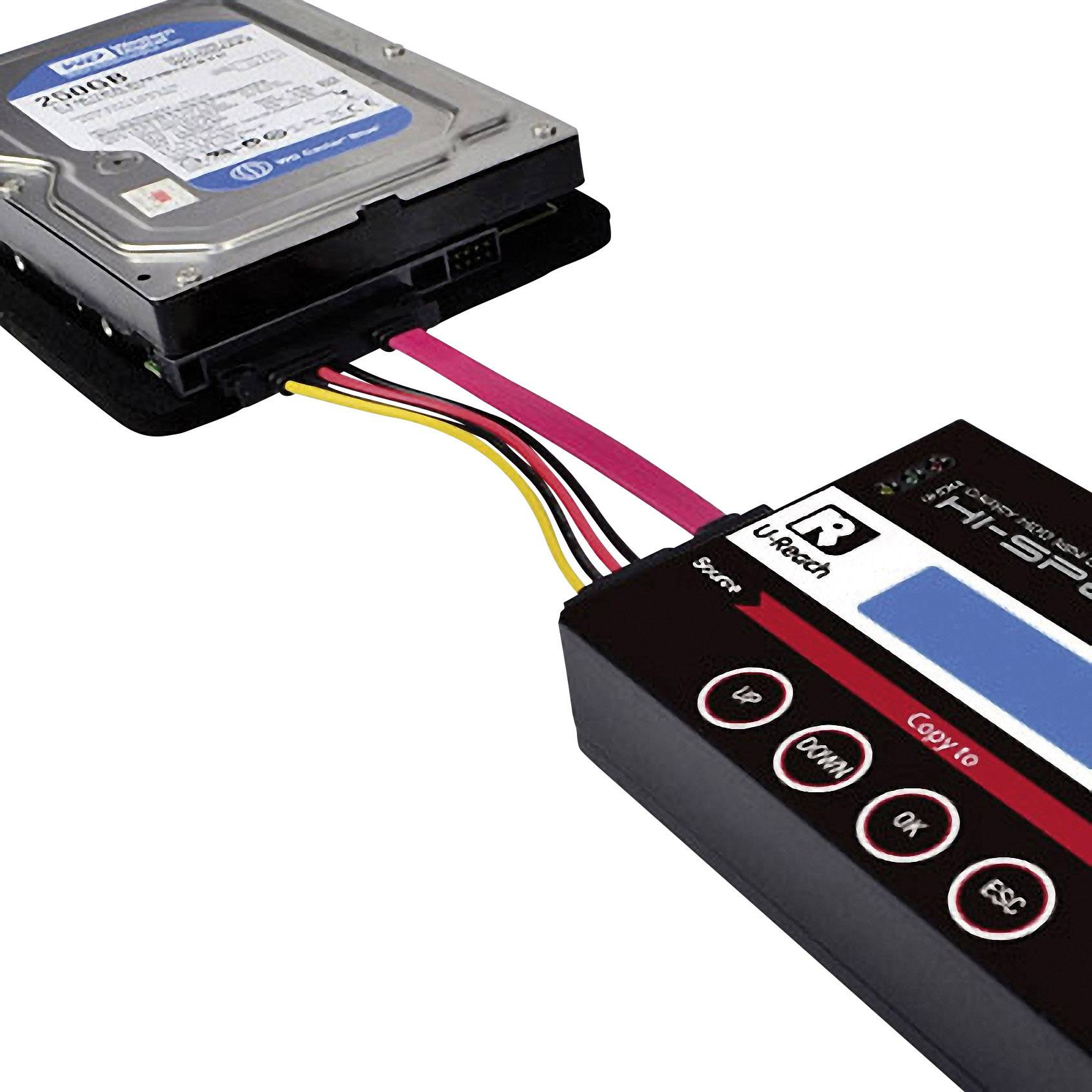 Renkforce PRO250 1x HDD copy station SATA incl. eraser function, portable-5