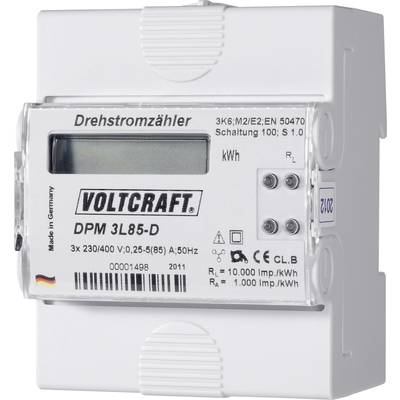 VOLTCRAFT DPM 3L85-D Electricity meter (3-phase)  Digital 85 A MID-approved: No  1 pc(s)