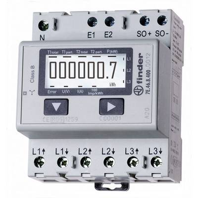 Finder 7E.46.8.400.0012 Electricity meter (3-phase)  Digital 65 A MID-approved: Yes  1 pc(s)