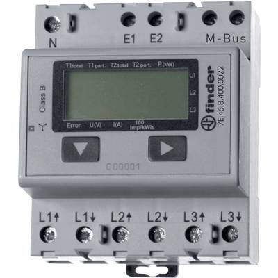 Finder 7E.46.8.400.0022 Electricity meter (3-phase)  Digital 65 A MID-approved: No  1 pc(s)