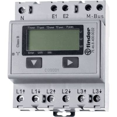 Finder 7E.46.8.400.0032 Electricity meter (3-phase)  Digital 65 A MID-approved: Yes  1 pc(s)
