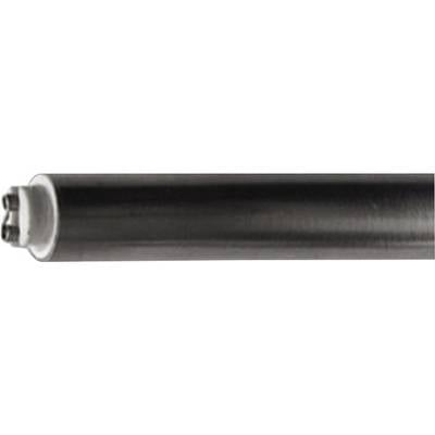 A hollow, horizontal metal roller with a cylindrical shape, potentially used for industrial or mechanical purposes.