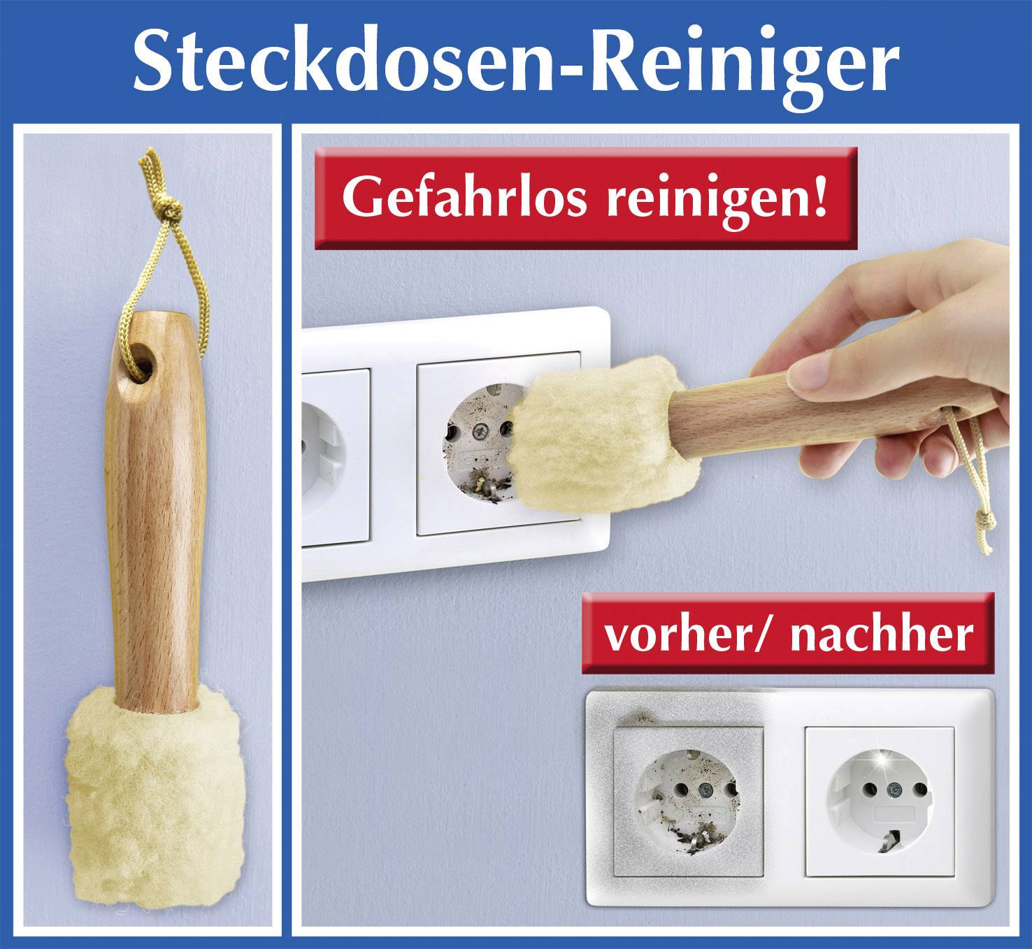 Wenko 403520500 Socket cleaner Brown, White