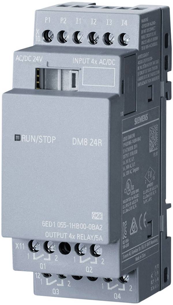 Siemens LOGO! DM8 24R 0BA2 PLC add-on module 24 V DC
