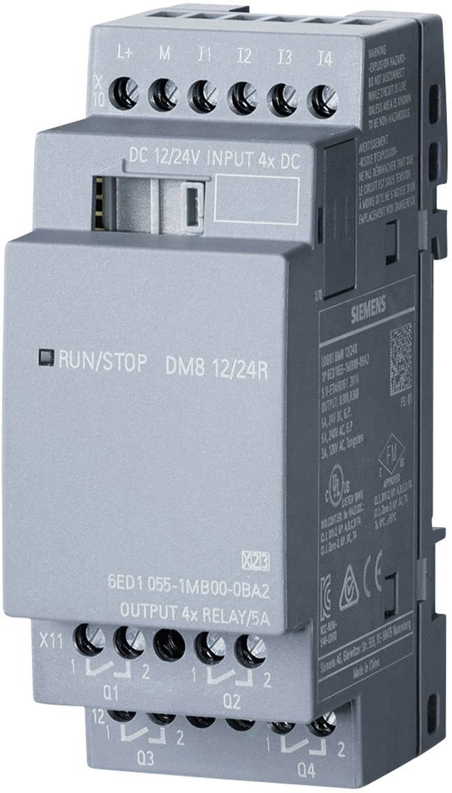 Siemens LOGO! DM8 12/24R 0BA2 PLC add-on module 24 V DC