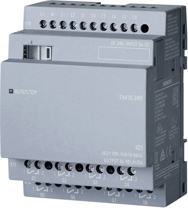 Siemens LOGO! DM16 24R 0BA2 PLC add-on module 24 V DC