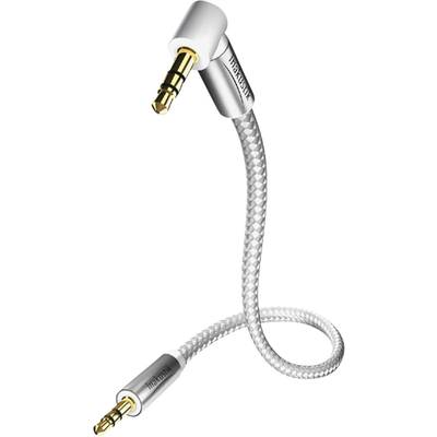 Inakustik 410403 Jack Audio/phono Cable [1x Jack plug 3.5 mm - 1x Jack plug 3.5 mm] 3.00 m White, Silver gold plated con