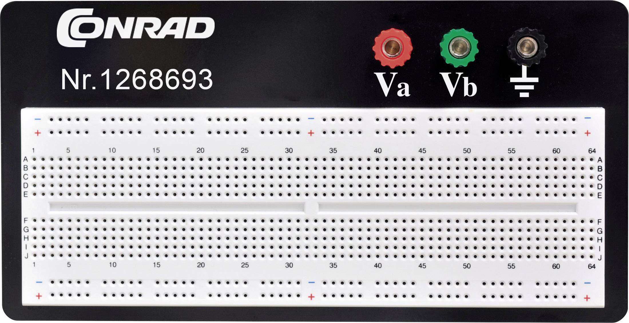 TRU COMPONENTS 0165-40-1-3201B Breadboard Total number of pins 840 (L x W x H) 57.15 x 167.3 x 8.4 mm 1 pc(s)