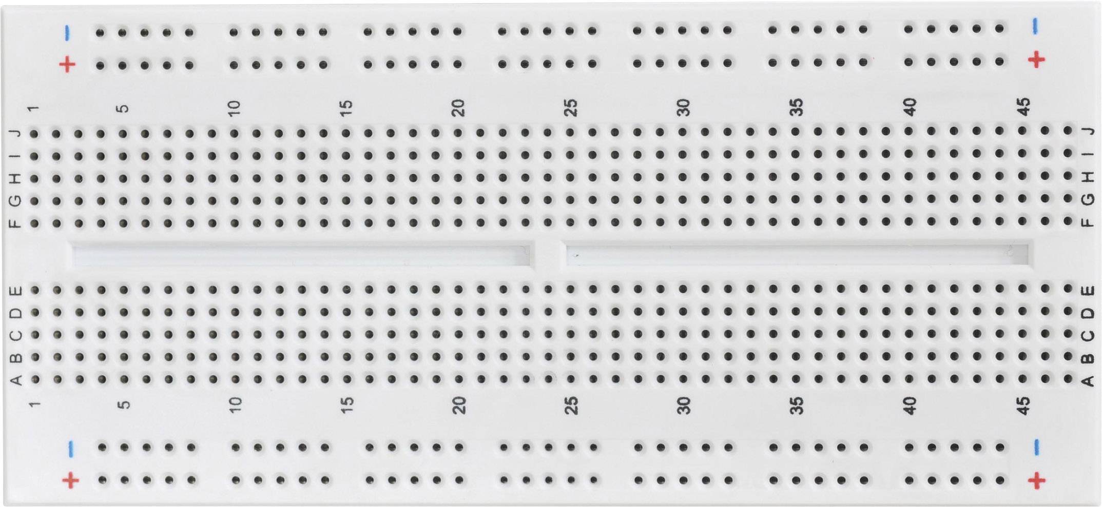 TRU COMPONENTS 0165-40-1-33010 Breadboard Total number of pins 610 (L x W x H) 124.46 x 57.15 x 8.4 mm 1 pc(s)