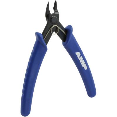 A blue side-cutting pliers with a black metal head, suitable for cutting wires or small components.