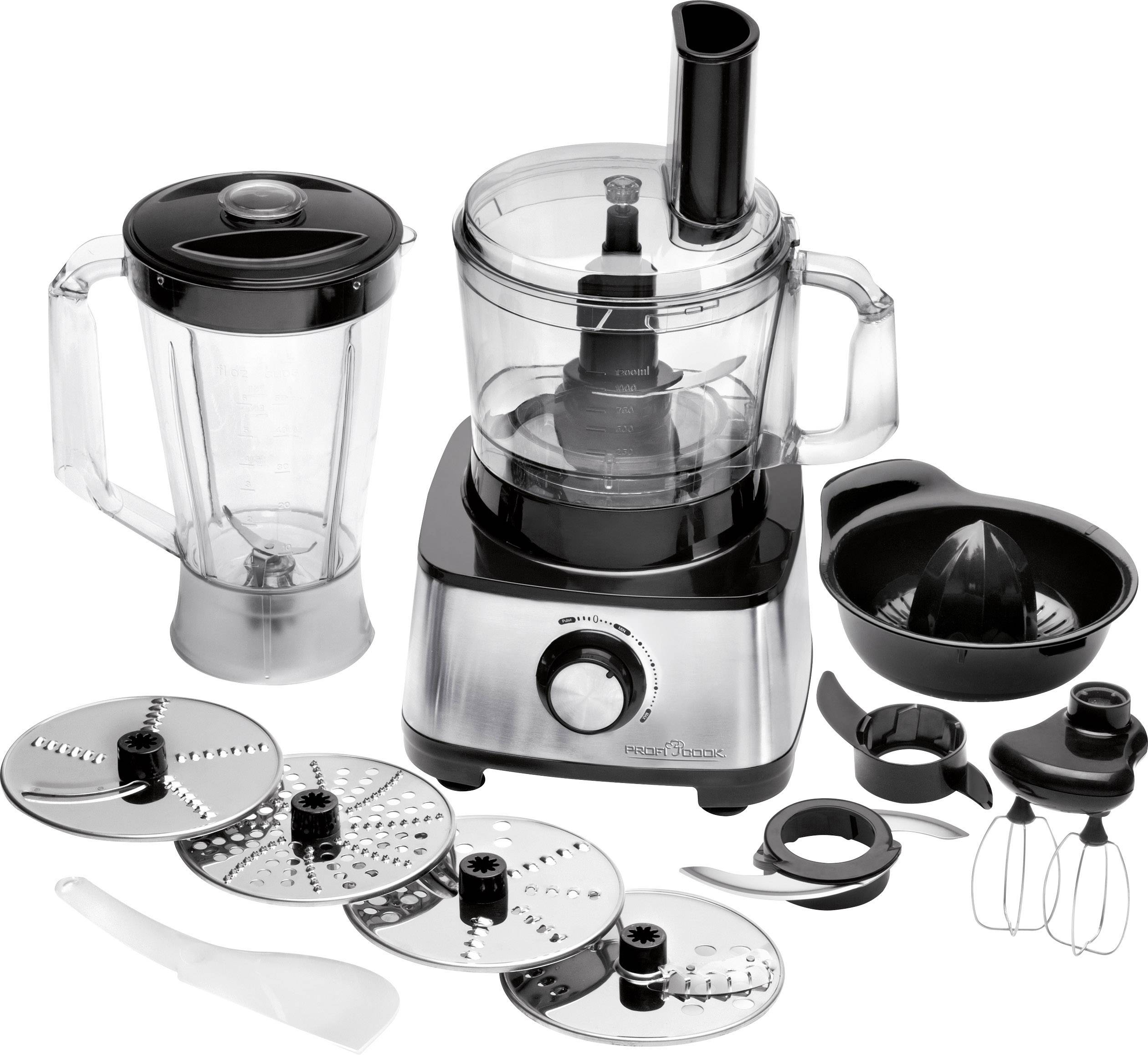 Profi Cook PC-KM 1063 Food processor 1200 W Black, Silver