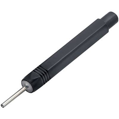 A black correction pen with a silver tip, used for erasing documents or for technical applications.