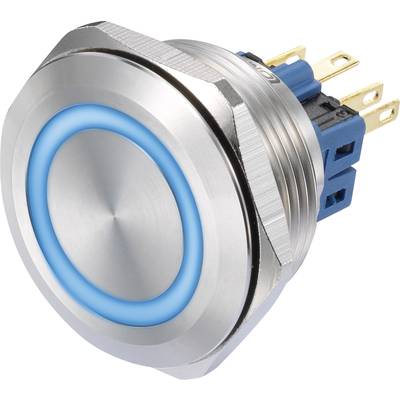 TRU COMPONENTS 1272970 GQ30-11E/B/12V Pushbutton switch 250 V AC 3 A 1 x On/(On) momentary Blue  IP65 1 pc(s) 