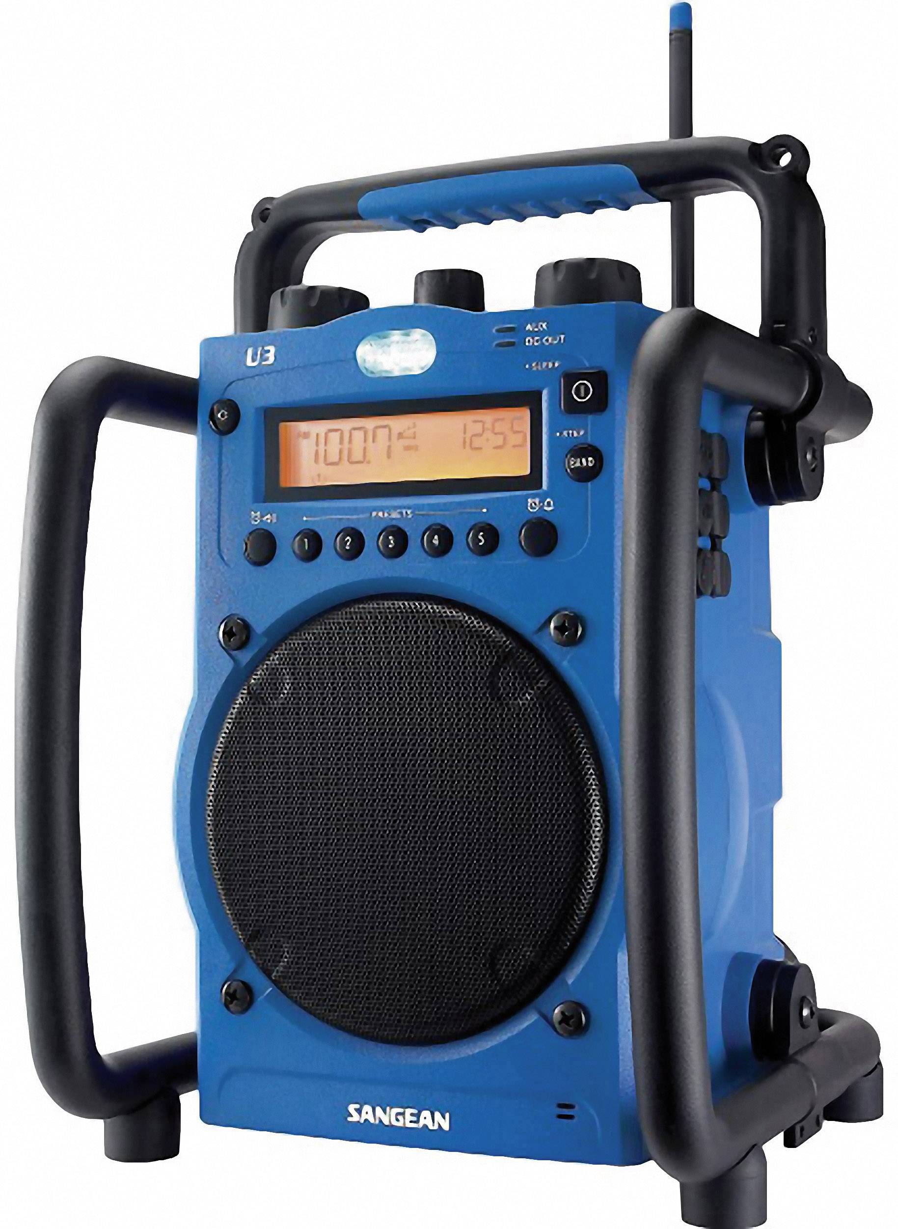 N/A Sangean U-3 AUX splashproof, dustproof, shockproof, Torch Blue