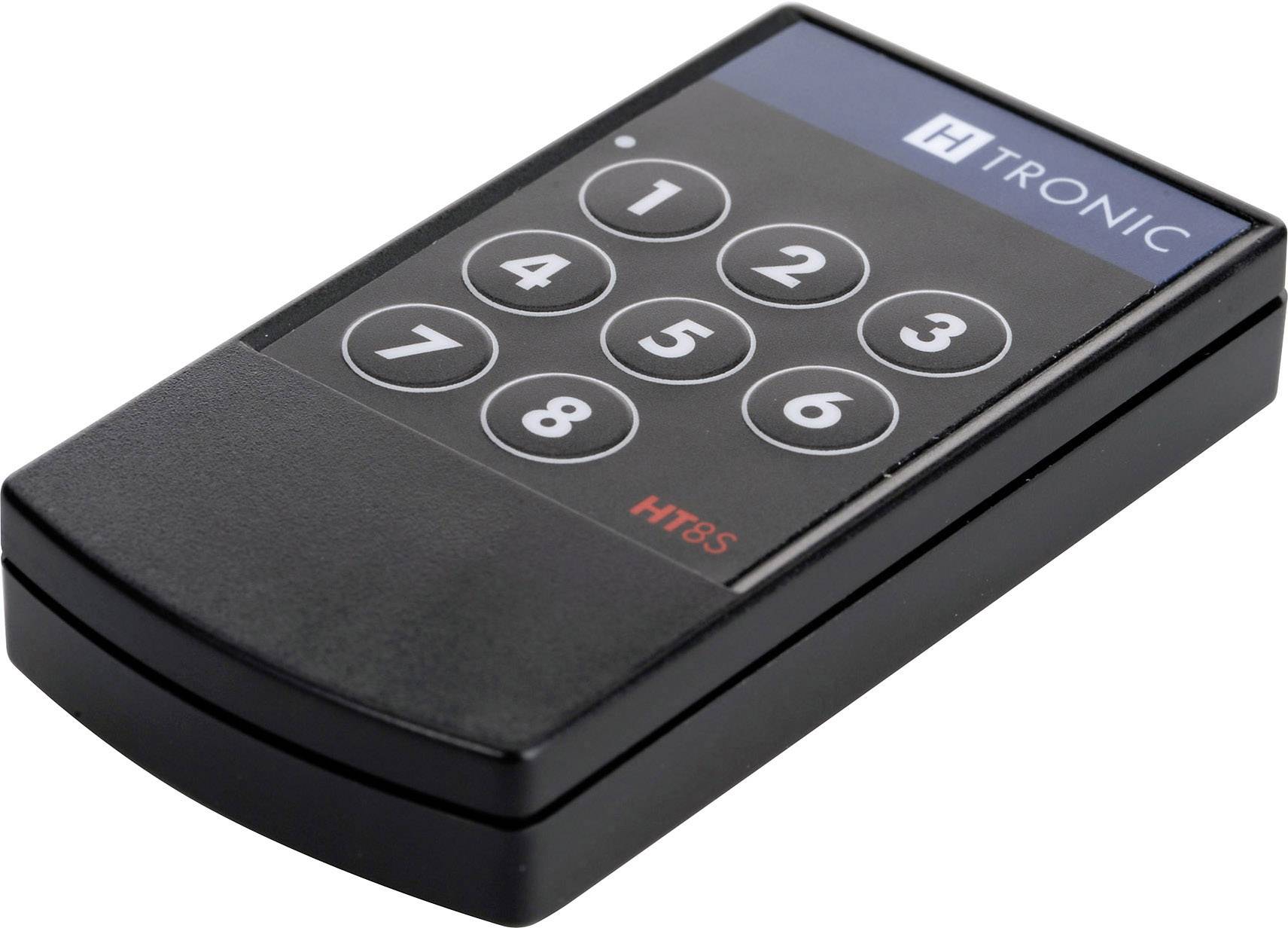 H-Tronic HT8S Wireless transmitter 8-channel Frequency 868.35 MHz, 869.05 MHz, 869.55 MHz 3 V Max. range (open field) 200 m