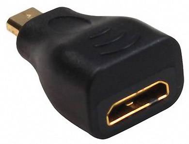 SpeaKa Professional SP-5094240 HDMI Adapter [1x HDMI plug D Micro - 1x HDMI socket, mini] Black gold plated connectors, -1