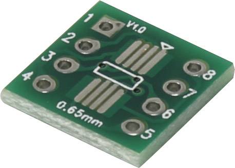 TRU COMPONENTS SOP8 Prototyping PCB Epoxide (L x W) 12 mm x 12 mm 35 µm Contact spacing 2.54 mm Content 1 pc(s)