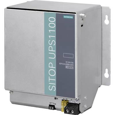A silver Siemens SITOP UPS1100 module for uninterruptible power supply with DC output, with the model number displayed on the front.