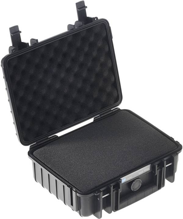 B & W International Outdoor case  outdoor.cases Typ 1000 4.1 l (W x H x D) 270 x 215 x 105 mm Black 1000/B/SI