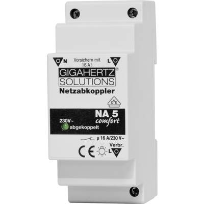 Gigahertz Solutions Mains disconnector 1 pc(s) NA5 Switching voltage (max.): 230 V AC 16 A 2300 W Ripple: 8 mV  