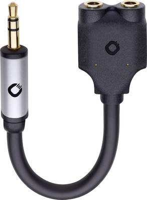 Oehlbach 35018 i-Jack AD 35/235 Jack Audio/phono Y adapter [1x Jack plug 3.5 mm - 2x Jack socket 3.5 mm] Gold | Conrad.com