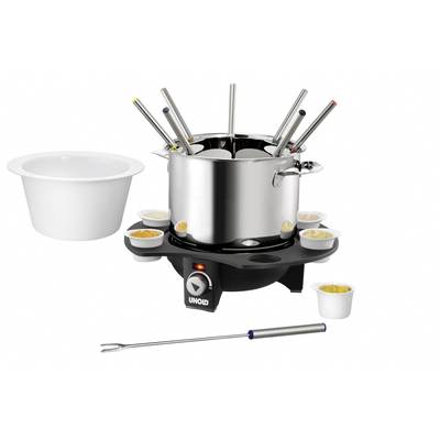 Unold Elegance Fondue 1000 W with manual temperature settings Stainless steel, Black 