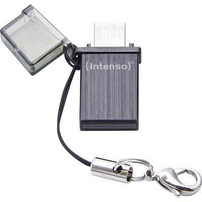 Image of Intenso Mini MOBILE LINE USB smartphone/tablet extra memory Black 8 GB USB 2.0, Micro USB 2.0