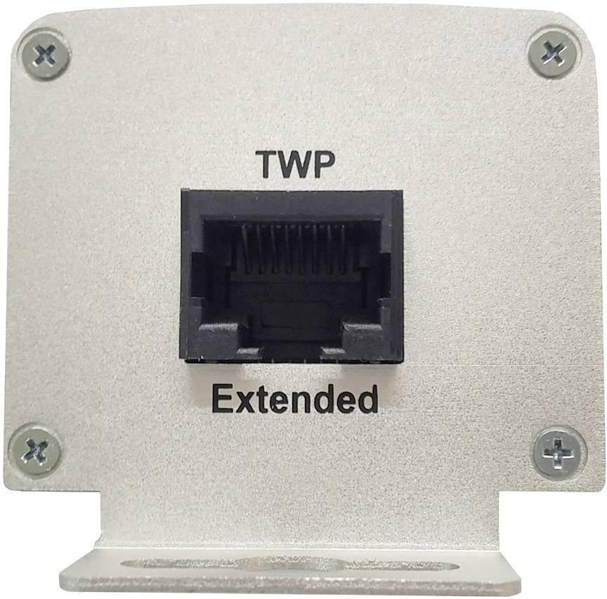 Silver socket with TWP cable connection, labelled 'Extended', mounted on a bracket.