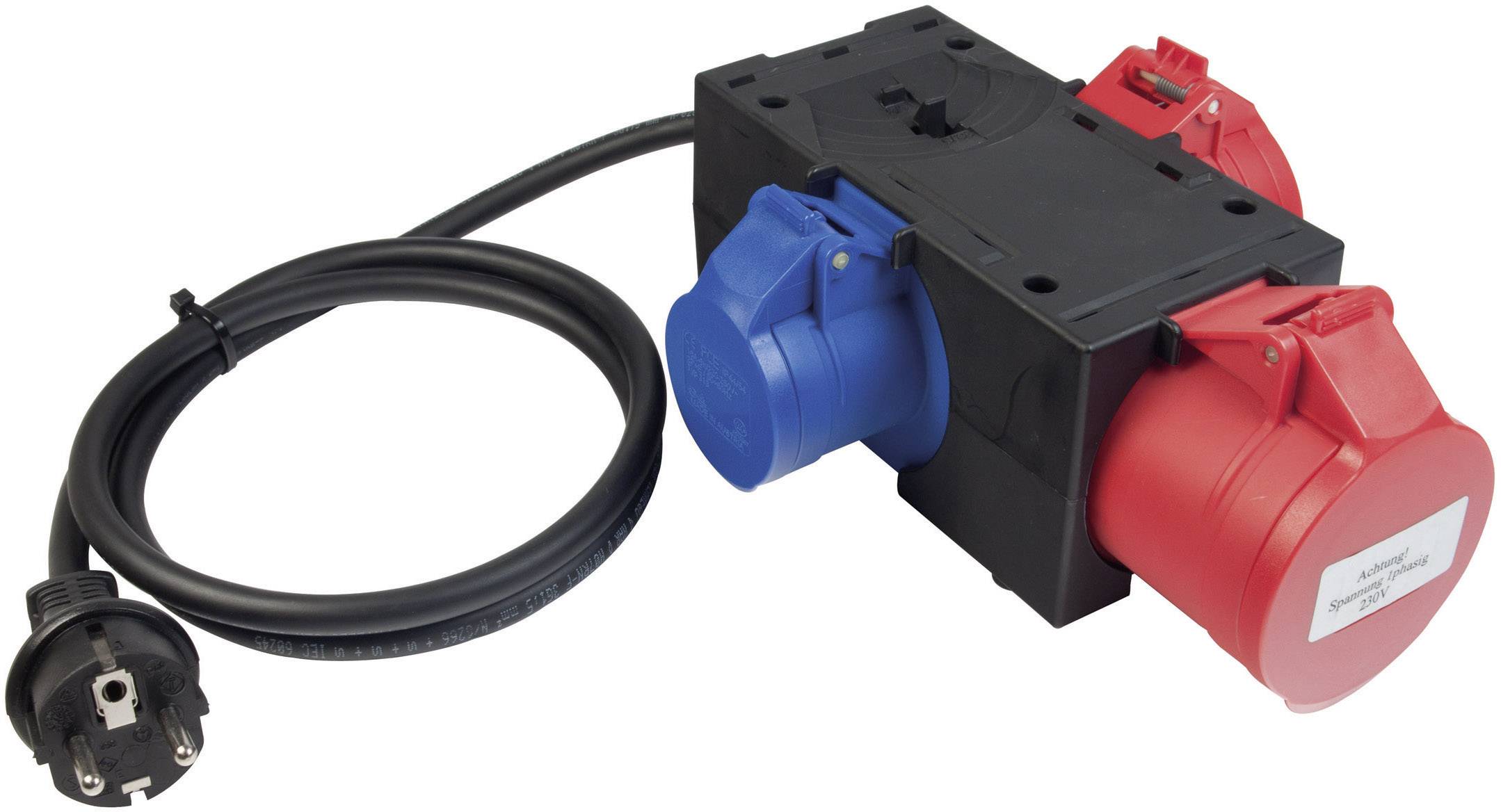 Benning 044147 Test lead adapter PG plug - CEE Cara connector, CEE connector Red, Blue