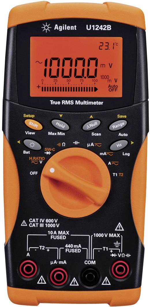 Keysight Technologies U1242b Handheld Multimeter Digital Data Logger Cat Iii 1000 V Cat Iv 600 V Display Counts 100 Conrad Com