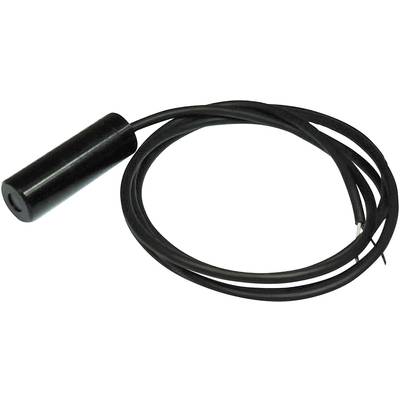 A black cylindrical sensor with a long cable, potentially suitable for electronic measurements or connections.
