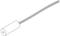 Drawing of a cylindrical sensor with two long cables protruding from one end.